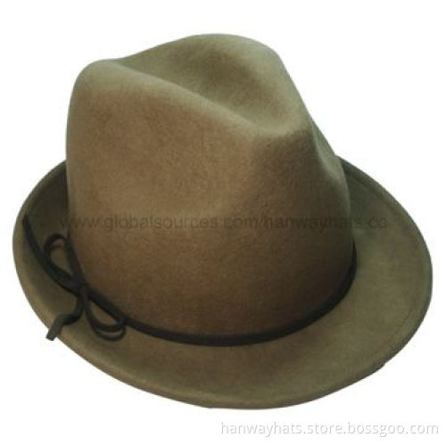 100% Wool Felt Hat with GG Band and Bow Trim